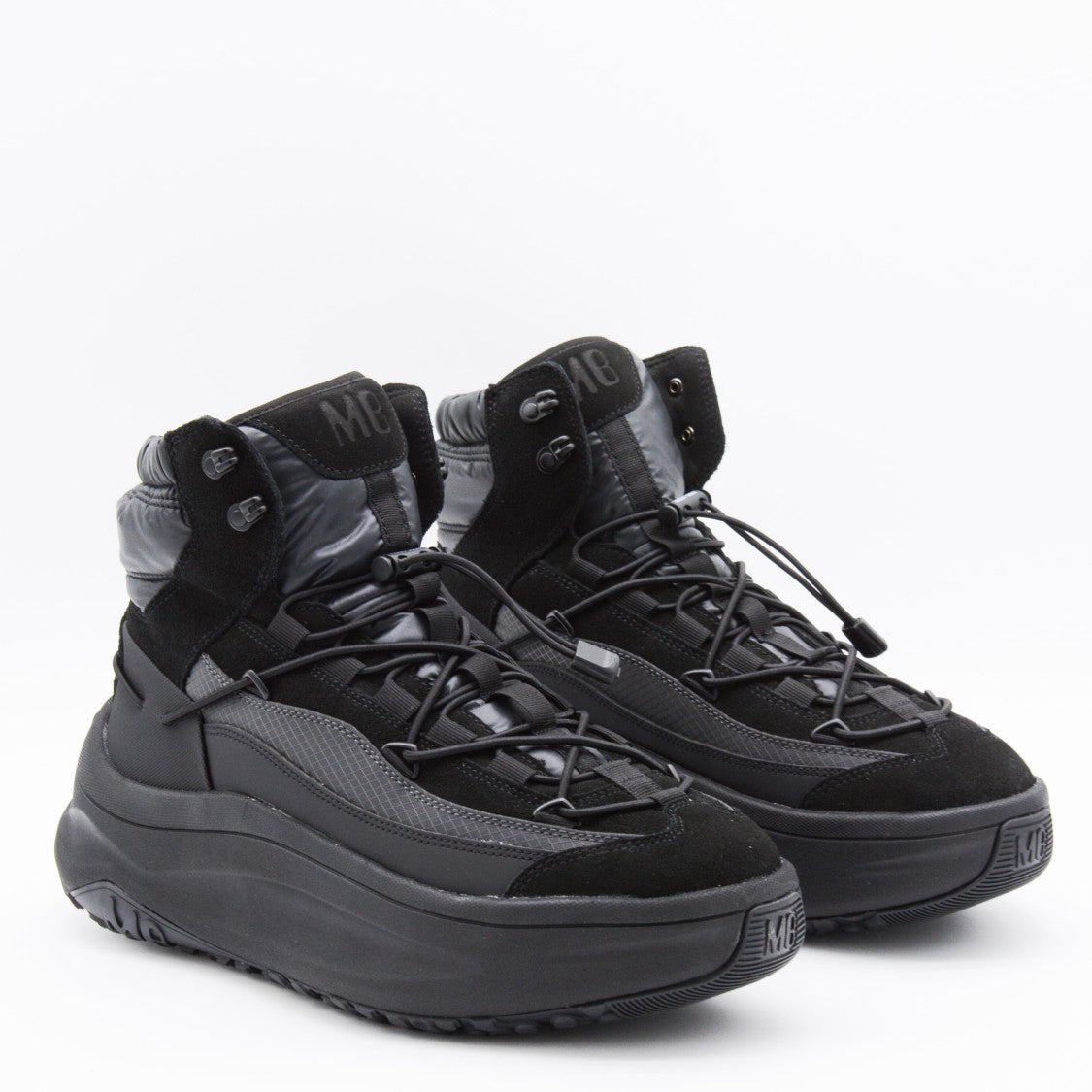 Moon Boot High-Top Sporty Boots With Quilted Suede And Elevated Sole
