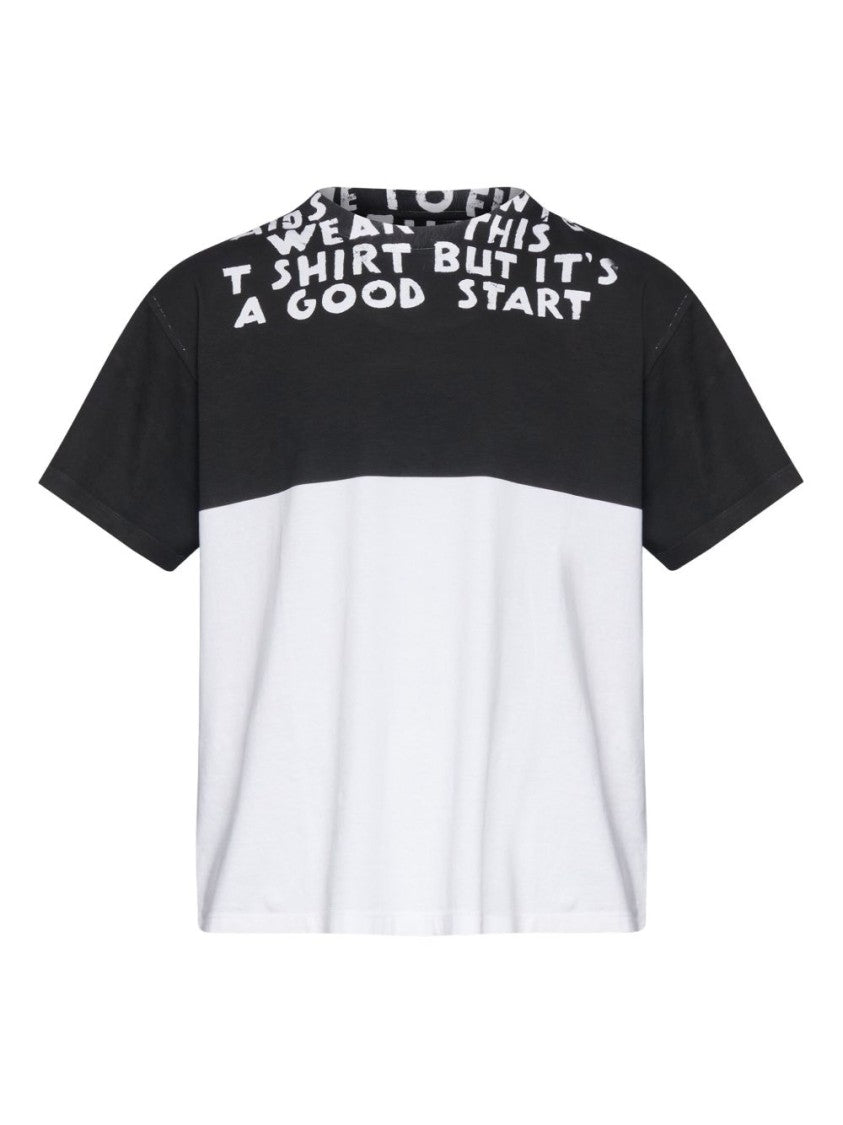 Mm6 By Maison Margiela Bold Graphic Print T-Shirt With Relaxed Fit