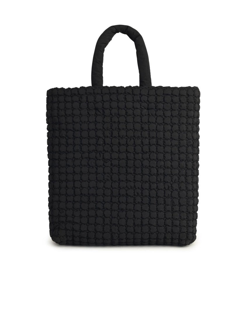 Marni Quilted Black Fabric Shopping Bag