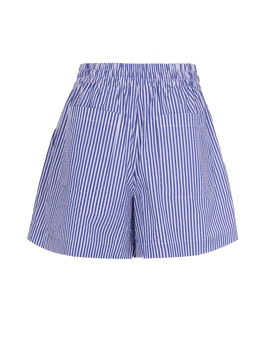 P.A.R.O.S.H. Pinstriped Shorts With Rhinestones