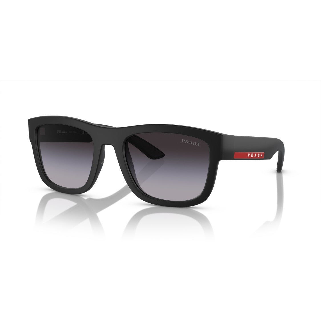 Prada Linea Rossa 0Ps 01Zs Rectangular Matte Black Sunglasses