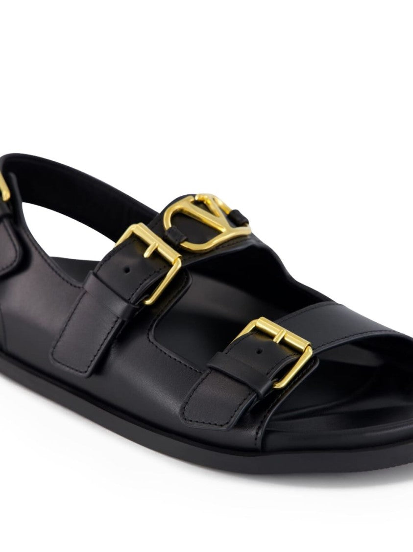 Valentino Garavani Flat Sandals With Vlogo Buckles