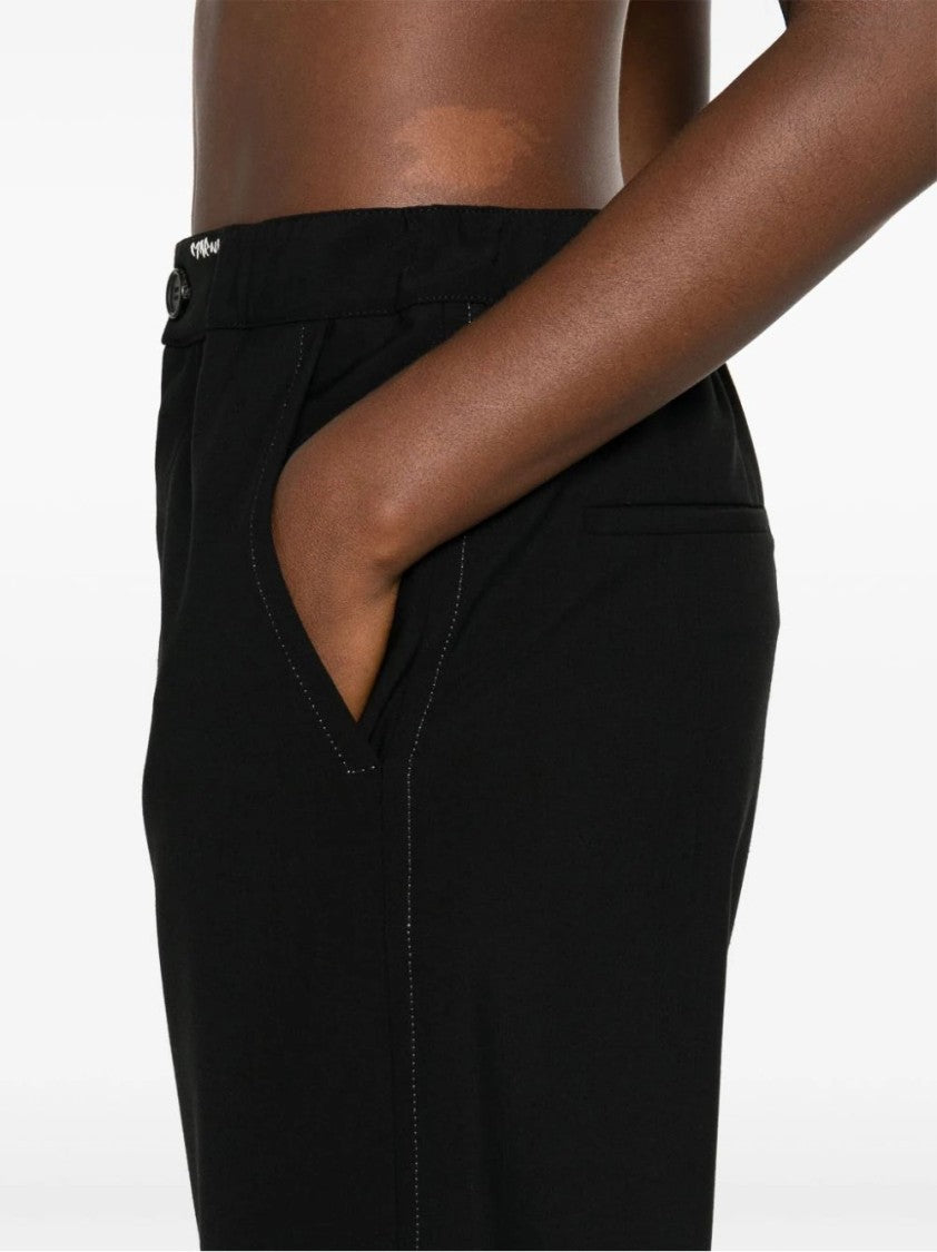 Marni Tailored Black Pants With Fabric Blend And Fit