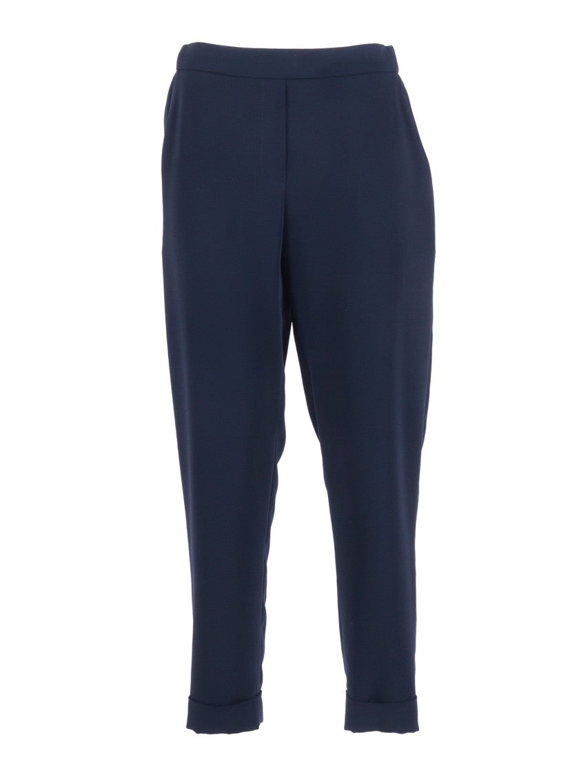 P.A.R.O.S.H. Tailored Cropped Matte Straight-Leg Pants