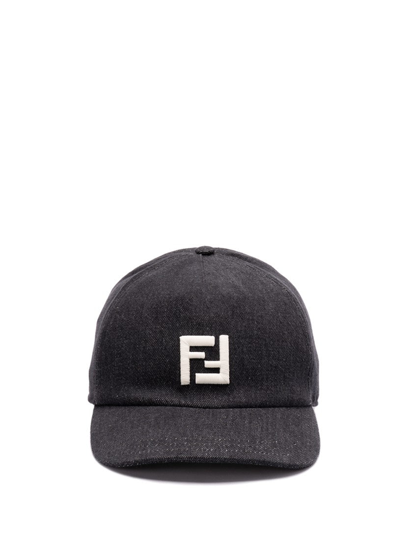 Fendi `Ff` Denim Baseball Cap