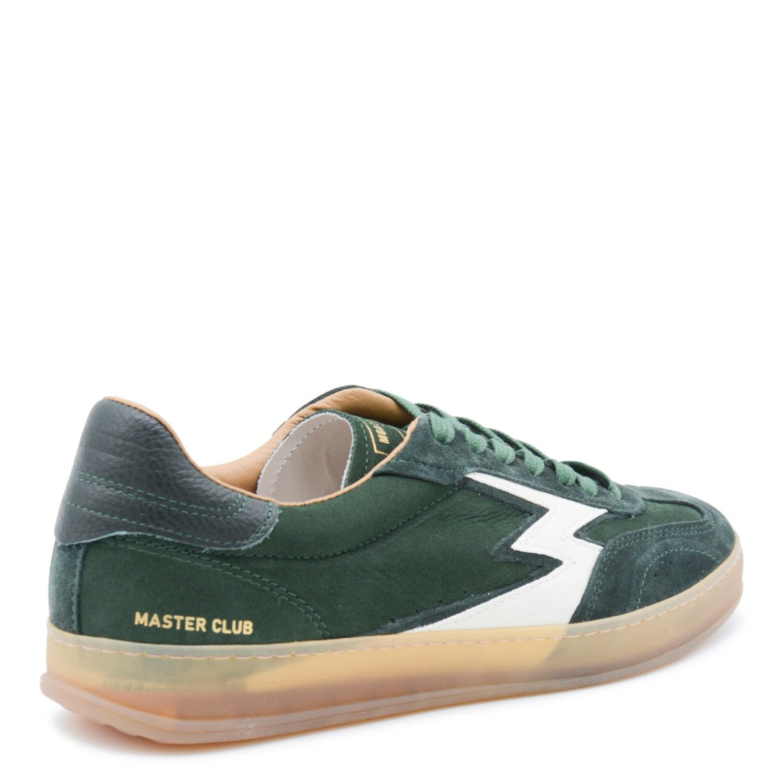 Moaconcept Dark Green Leather Sneakers From Moaconcept Featuring Round Toe, Laces Fastening, Suede Details, Logo, Branded Insole And Flat Rubber Sole.