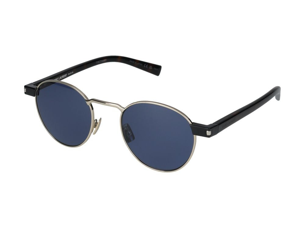 Saint Laurent Gold Gold Metal Frame Round Sunglasses