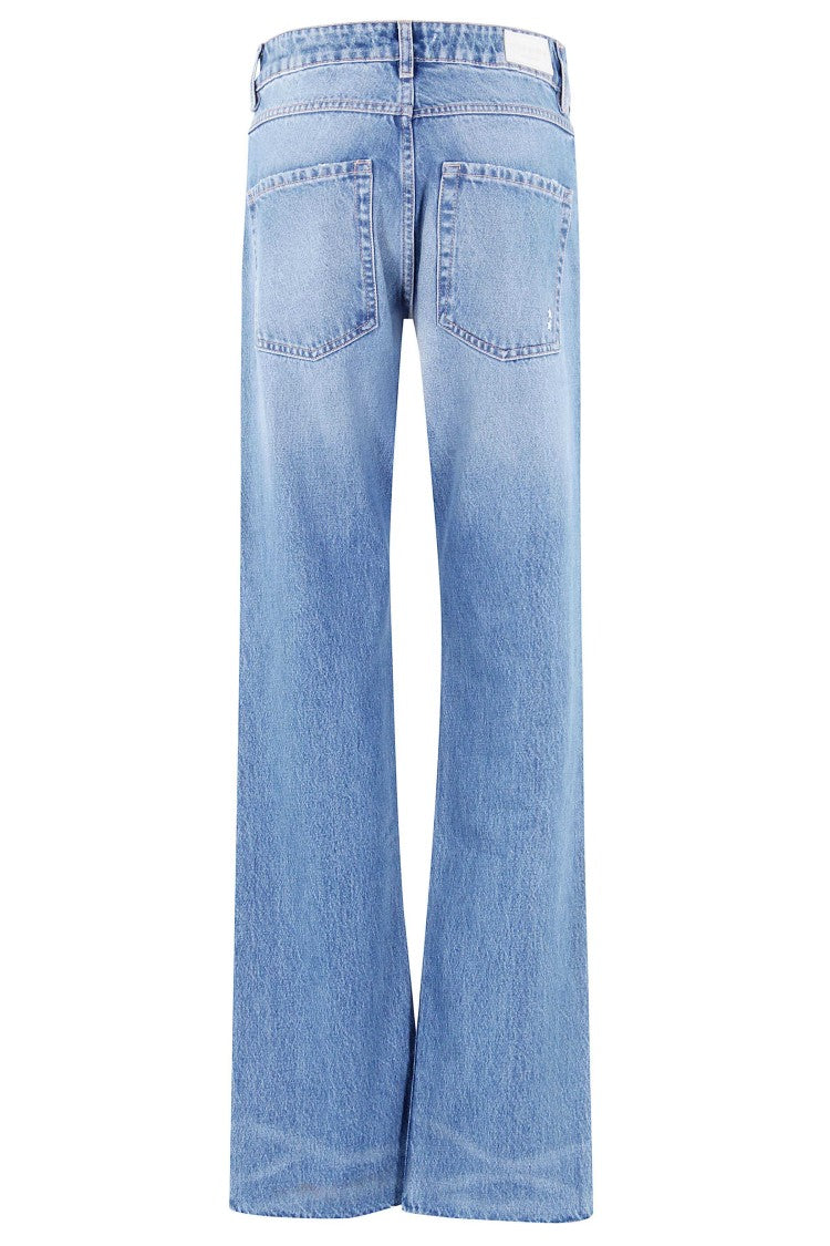 Icon Denim Wide-Leg Jeans With Raw Cut Hem