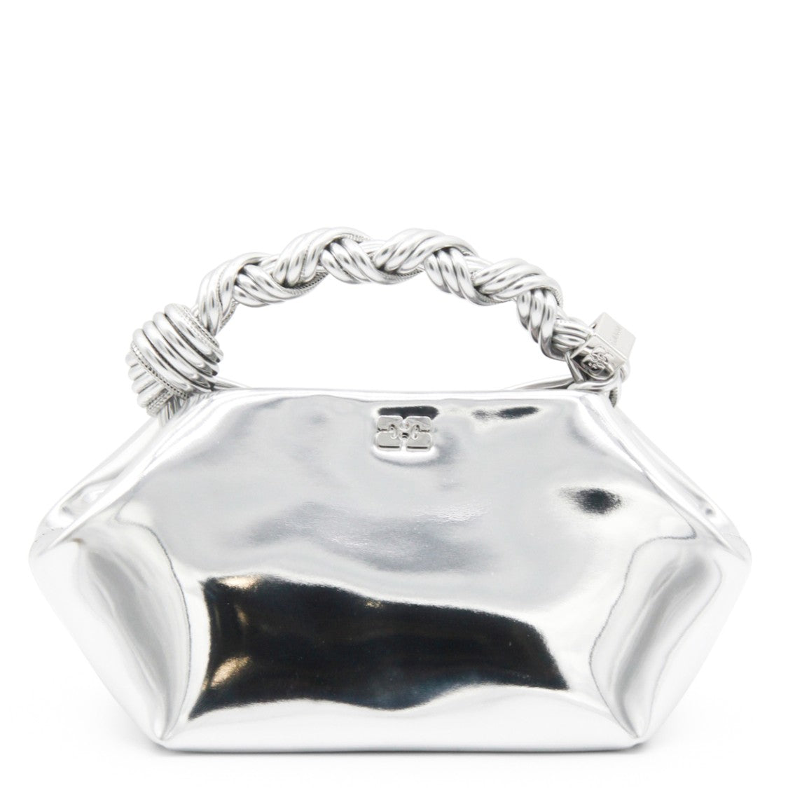 Ganni Silver Top Handle Bag