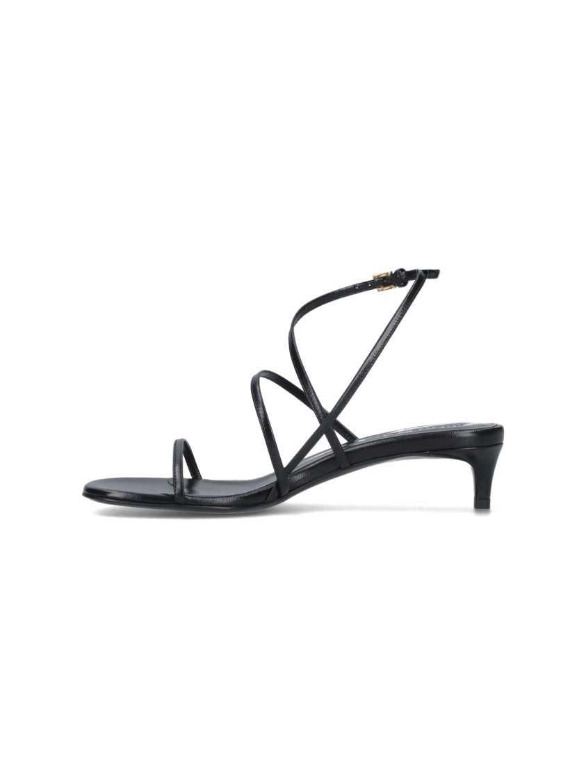 Khaite "Loop" Sandals – Black