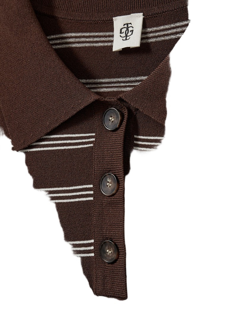 The Garment Long-Sleeved Polo Shirt In Viscose Blend