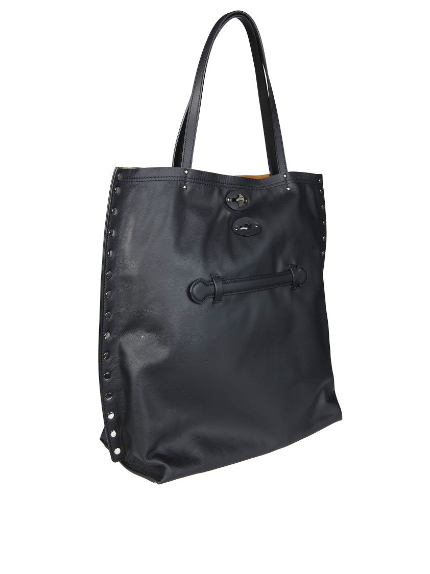 Zanellato Saeta Medium Matte Studded Tote Bag