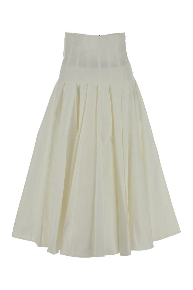 Jacquemus High-Waisted Pleated Midi Skirt