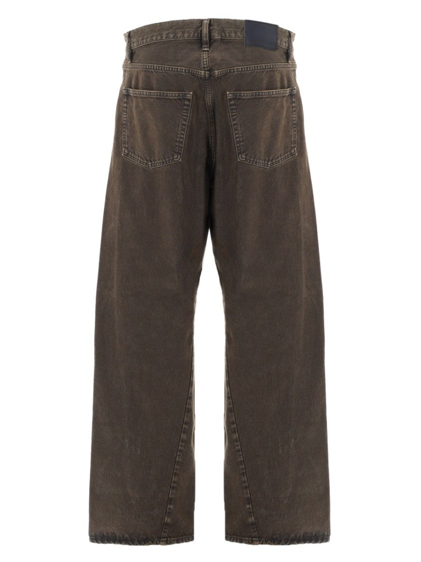 Sunflower Twist Cotton Cropped Wide-Leg Pants