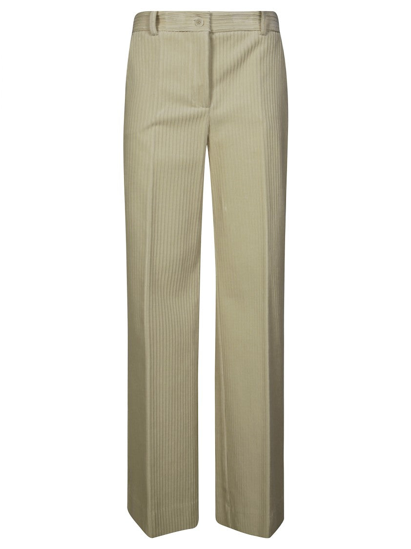 Parosh Ribbed Corduroy Straight-Leg Pants