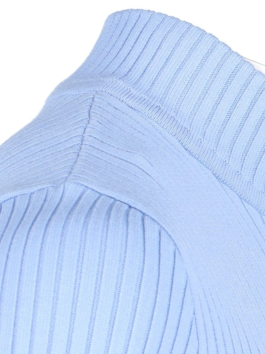 Courrèges Ribbed Short-Sleeved Turtleneck With Logo Detail