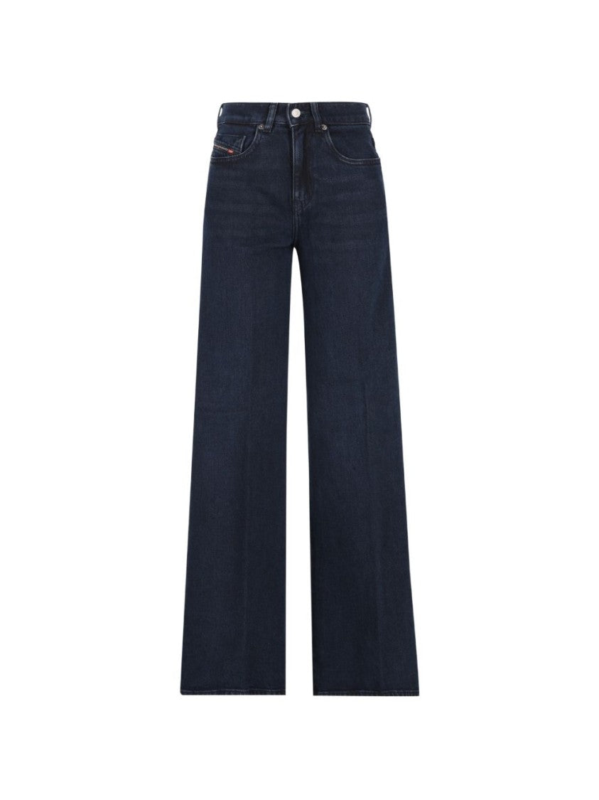 Diesel Wide-Leg High-Waisted Jeans With Classic Five-Pocket Design