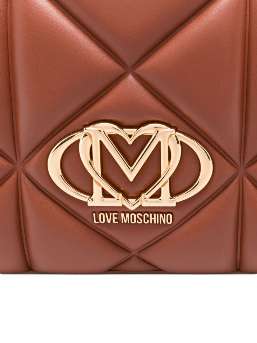 Love Moschino Quilted Brown Shoulder Bag