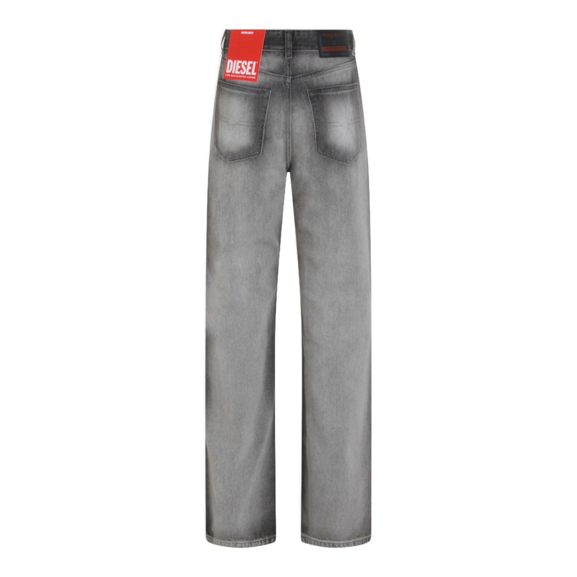 Diesel Straight-Leg Denim Jeans With Faded Grey Wash