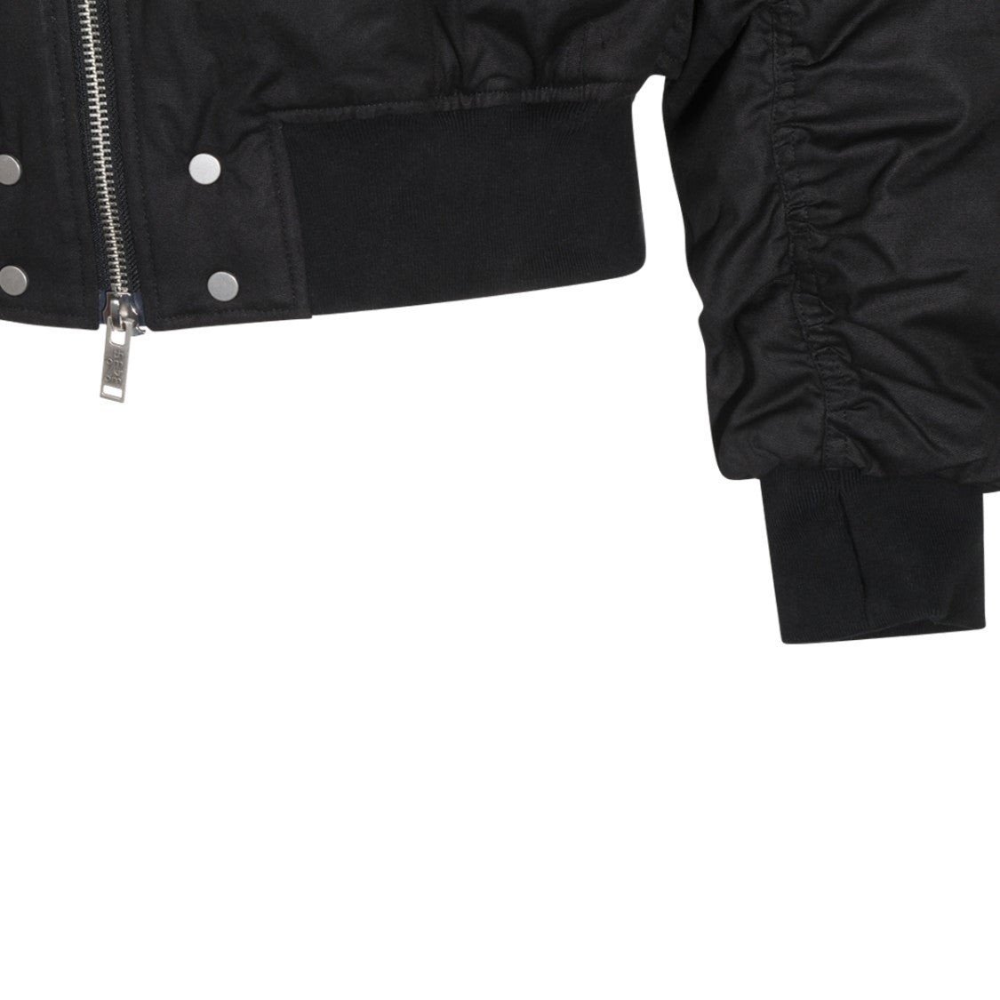 Thom Krom Black High Collar Ruched Sleeve Jacket