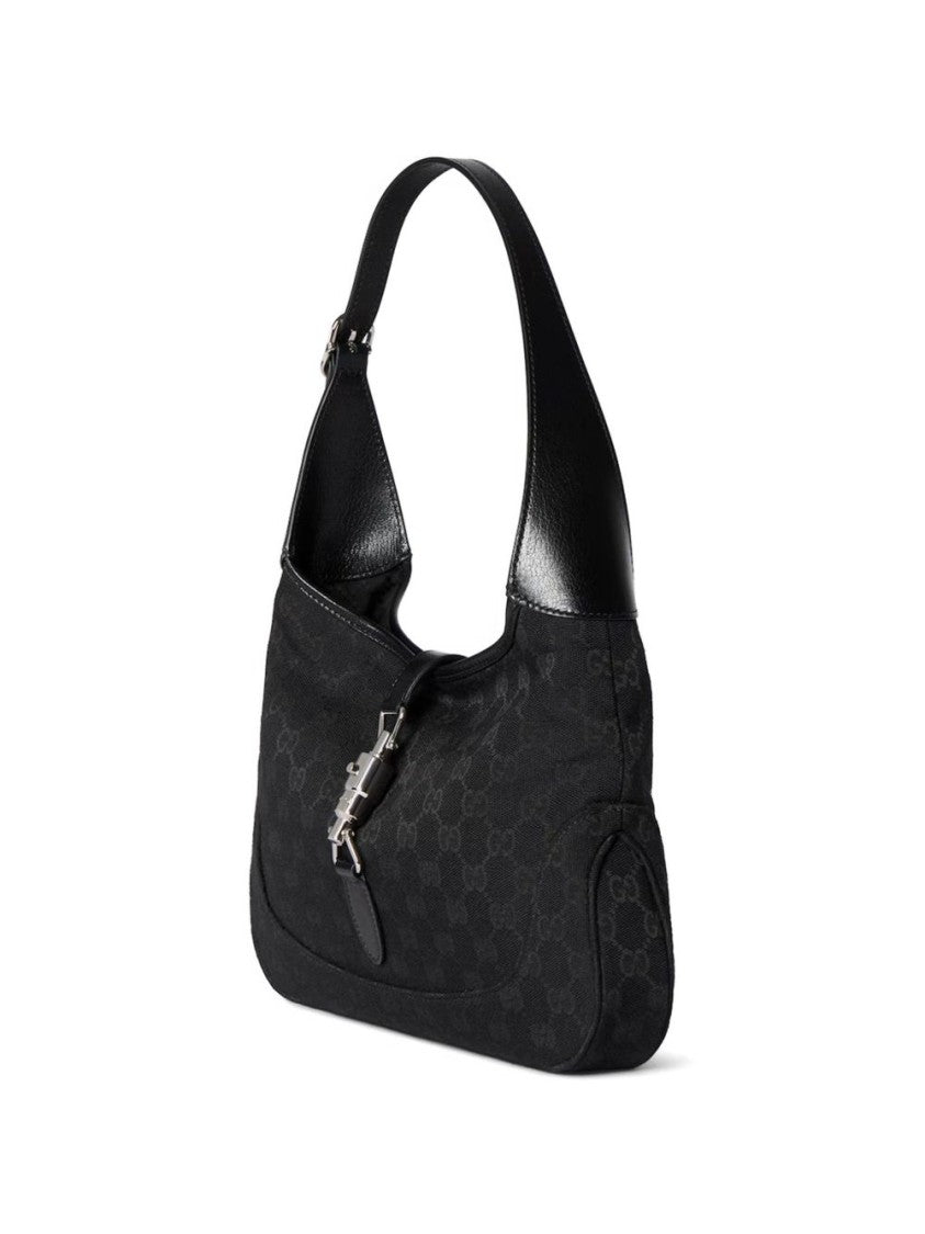 Gucci Monogram Structured Leather Shoulder Bag