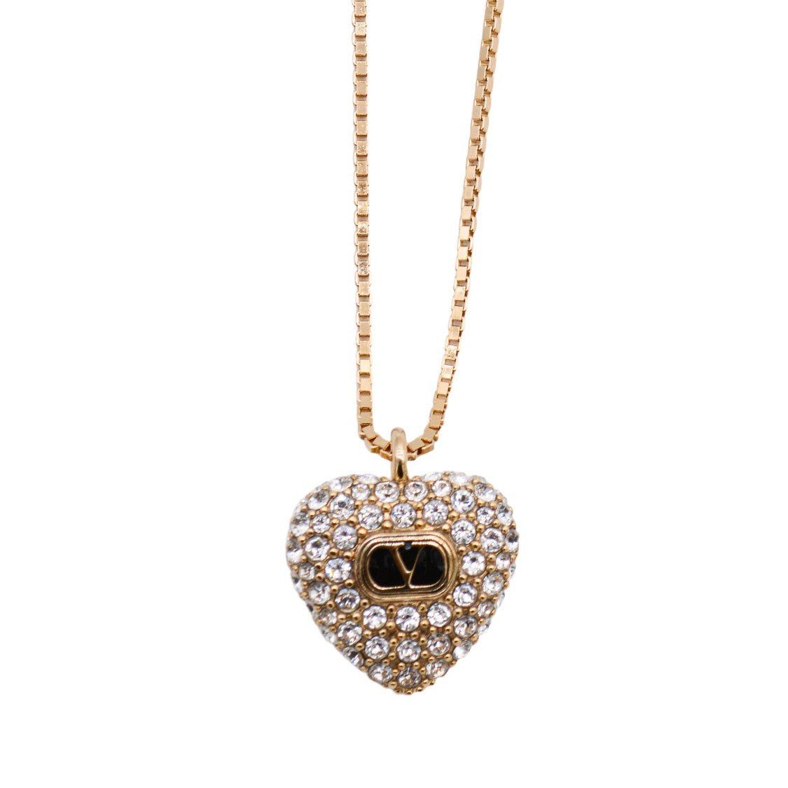 Valentino Garavani Golden Necklace With Delicate Chain Design