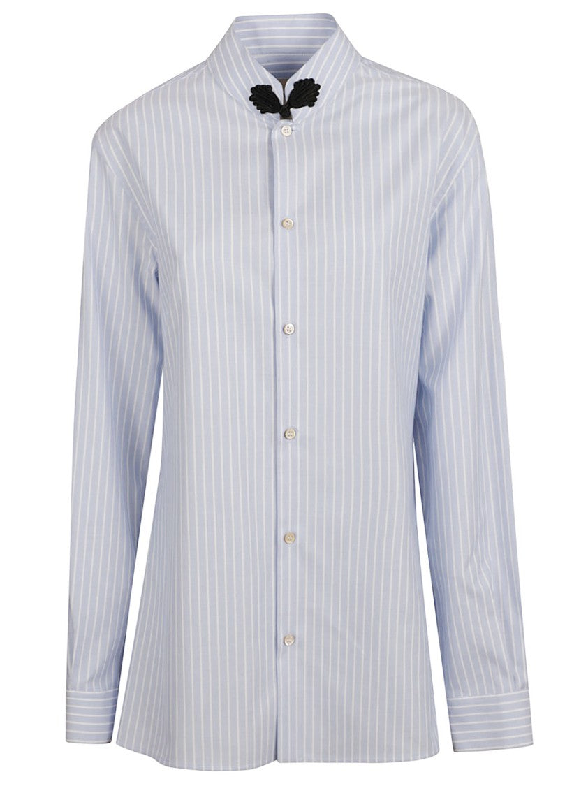 Valentino Garavani Elegant White Shirt With Embroidered Motif