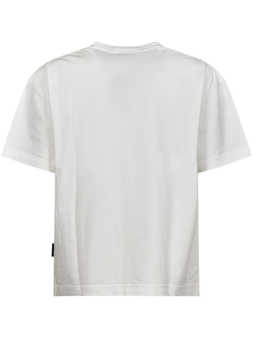 Palm Angels Relaxed Fit Cotton T-Shirt With Stylized Lettering