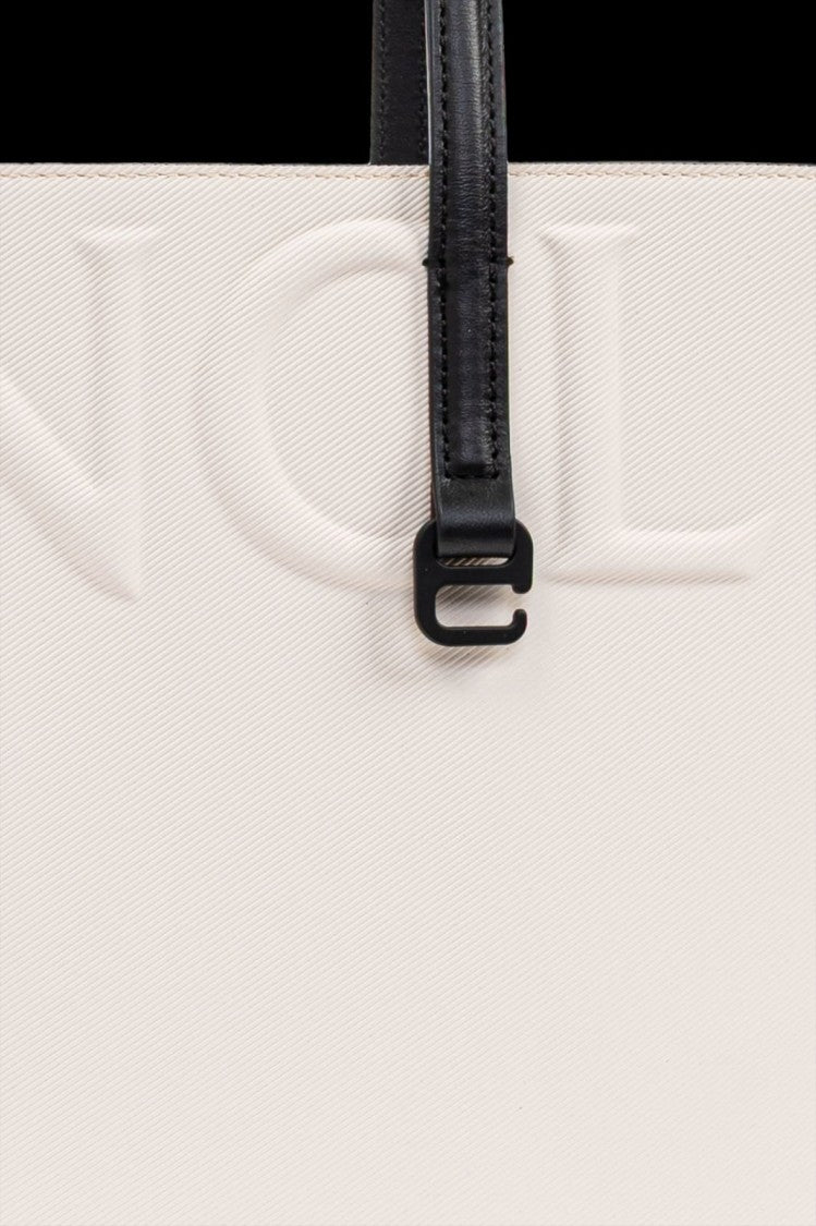 Moncler White Minimalist Handbag With Structured Silhouette