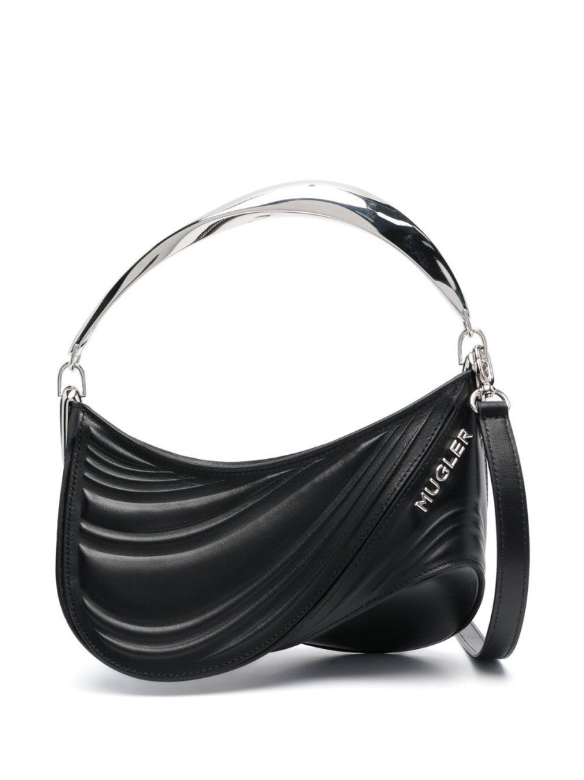 Mugler Spiral Curve 01 Embossed Tote Bag
