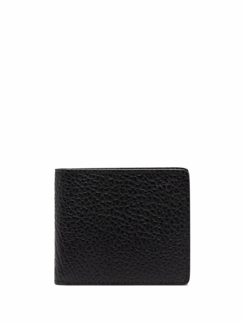 Maison Margiela Bi-Fold Wallet In Nero With Subtle Stitching