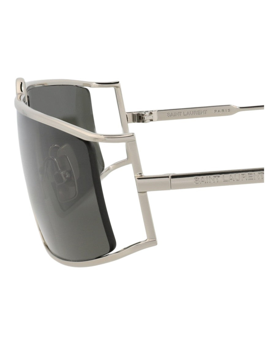 Saint Laurent Square-Frame Metal Sunglasses With Non-Polarized Lenses