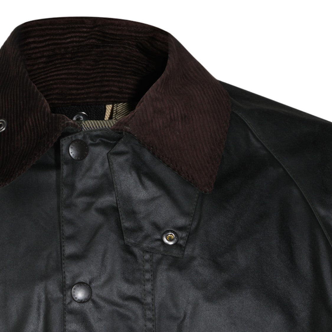 Barbour Matte Black Corduroy Collar Casual Jacket