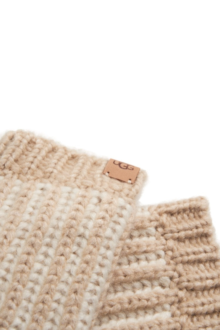 Ugg Ribbed Beanie And Fingerless Gloves Set