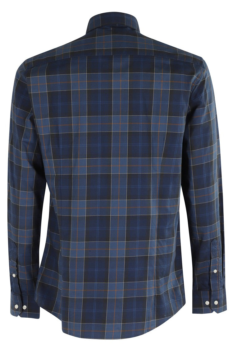 Barbour Tartan Patterned Barbour Shirt In Deep Midnight Hues