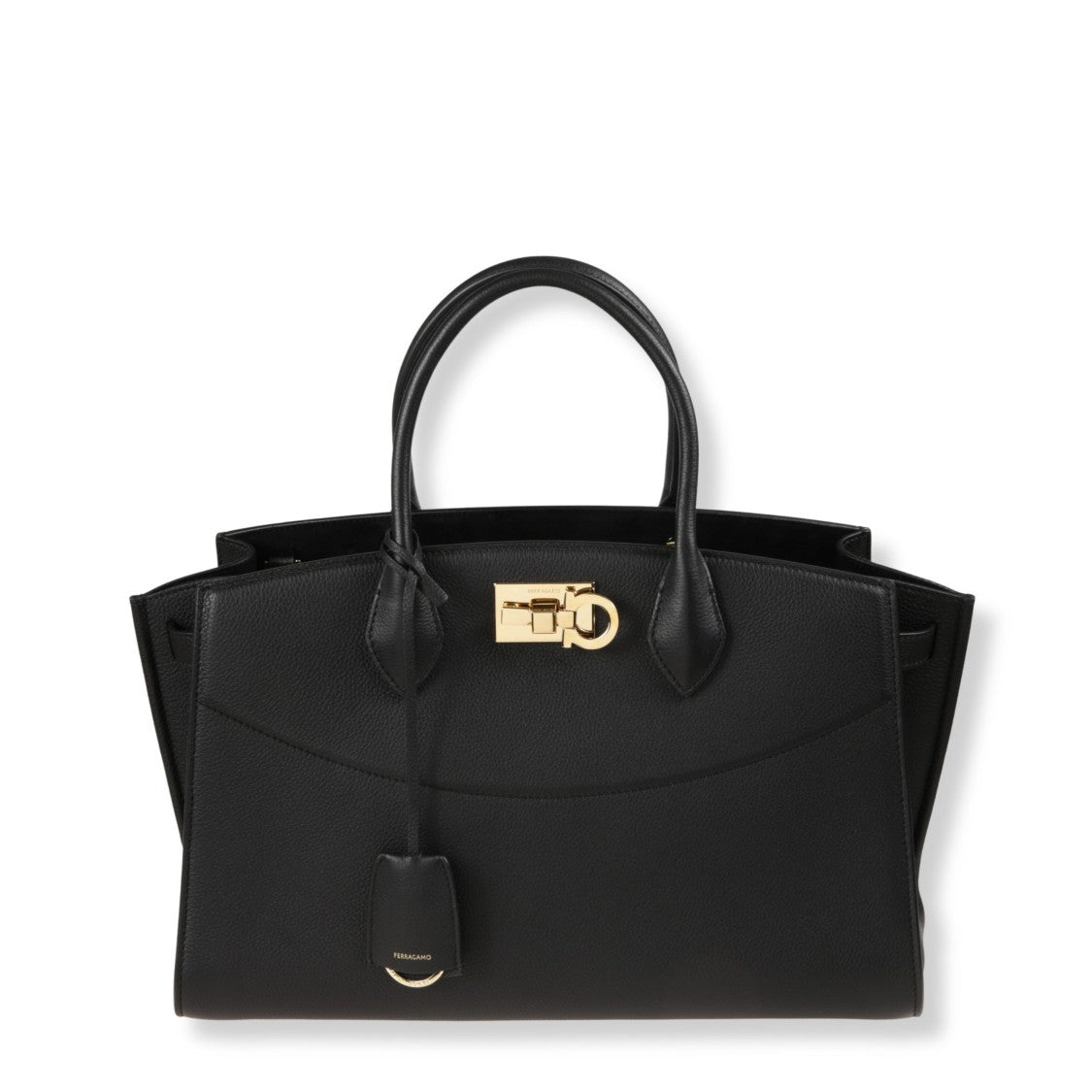 Ferragamo Refined Leather Handbag With Structured Silhouette