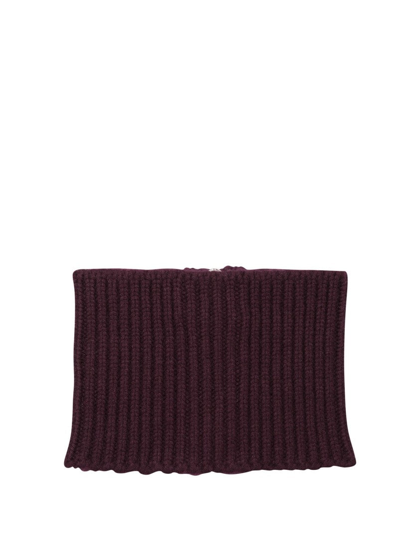 Sa Su Phi Ribbed Cashmere Scarf With Silver Zipper Closure