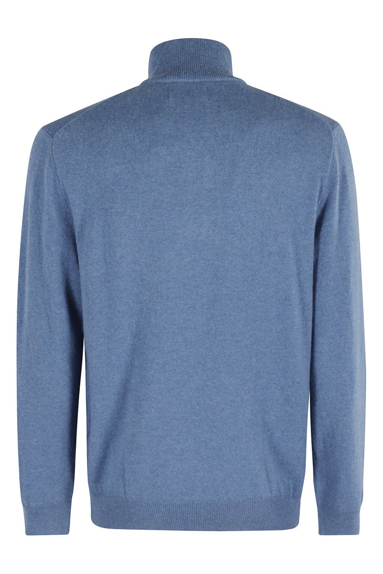 Polo Ralph Lauren High Collar Tide Pool Blue Sweater