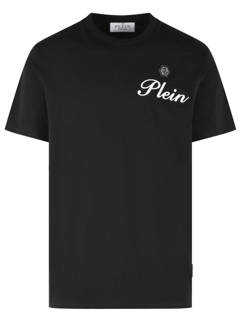 Philipp Plein Black Cotton T-Shirt