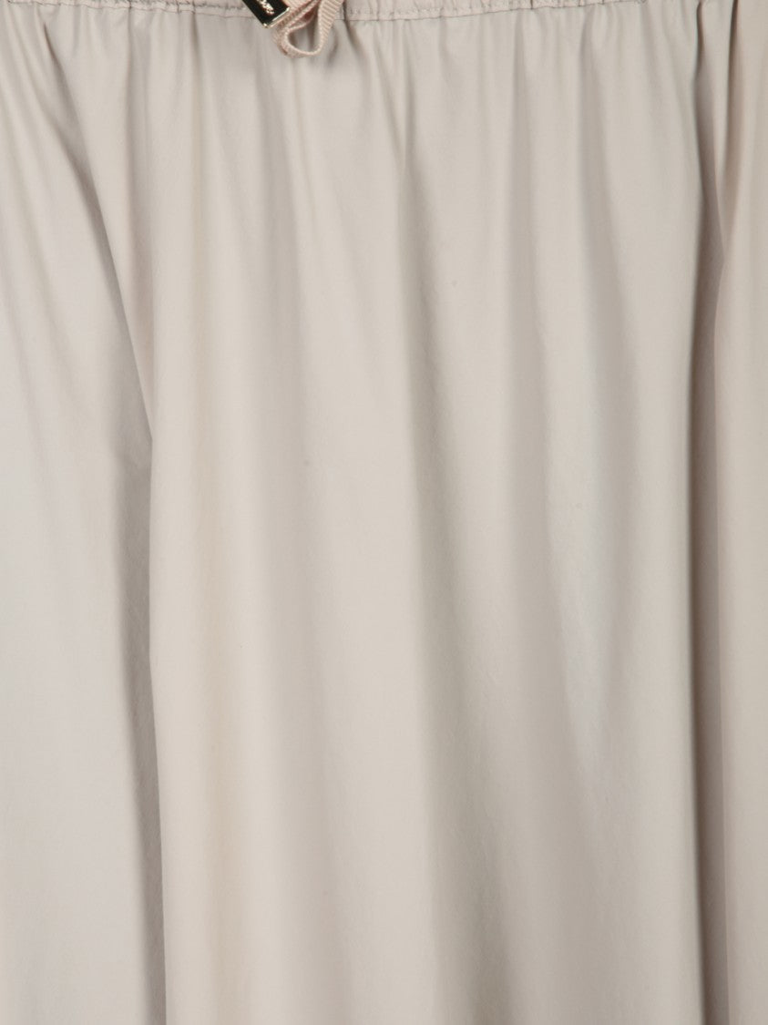 Herno Flowing Beige Skirt With Elastic Waistband