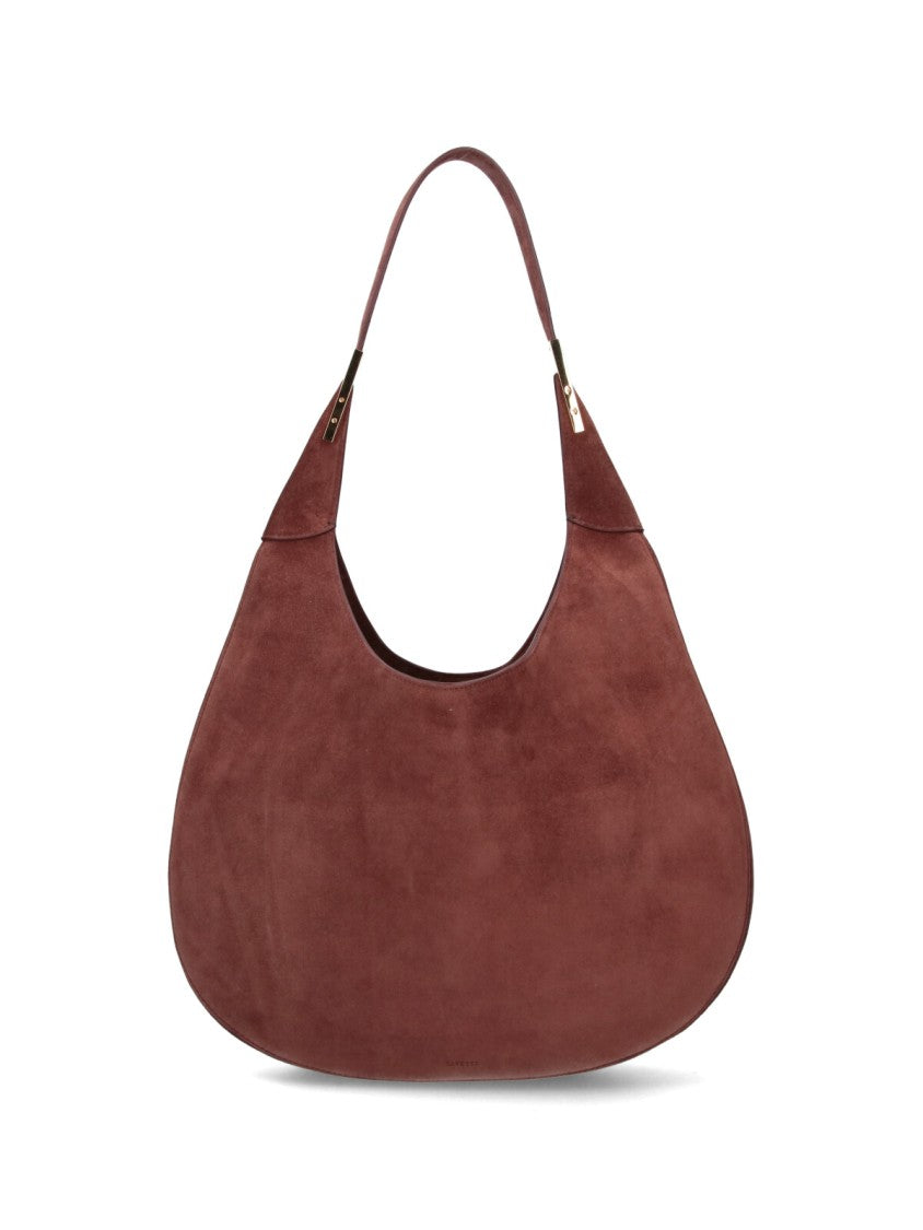 Savette "Florence" Hobo Bag, In Brown Suede