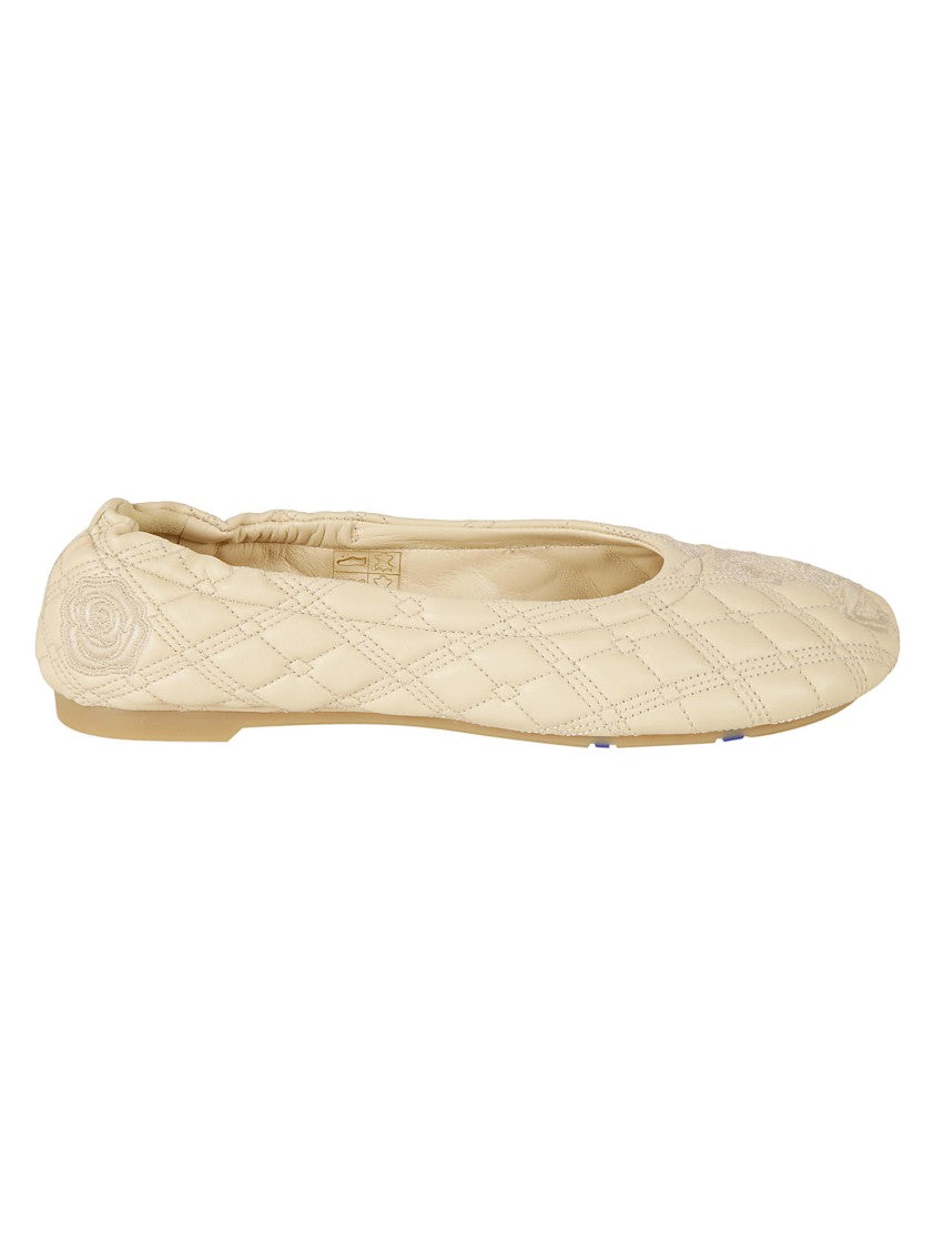 Burberry Quilted Lamb Leather Flat Shoes