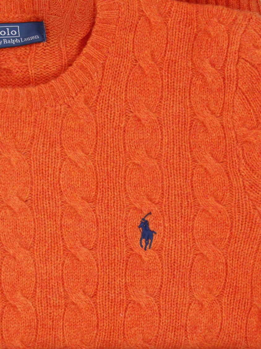 Polo Ralph Lauren Orange Wool-Blend Crewneck Sweater
