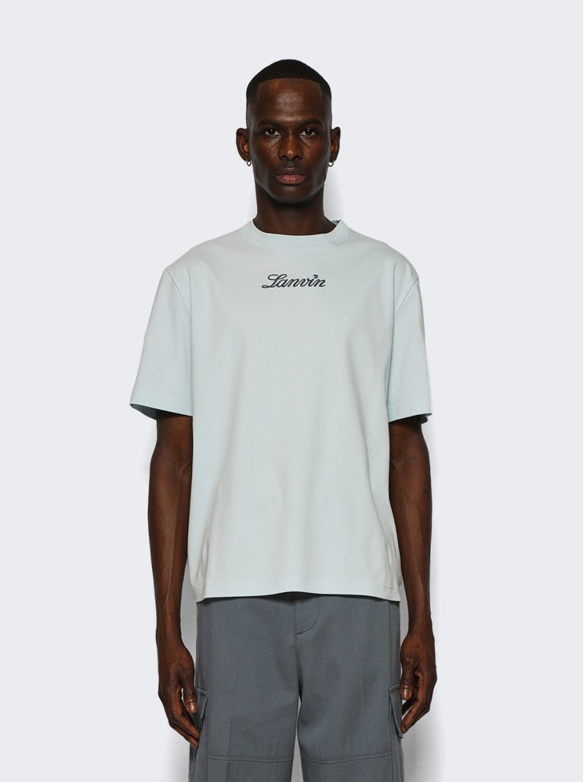 Lanvin Bouclette Logo T-Shirt Chambray