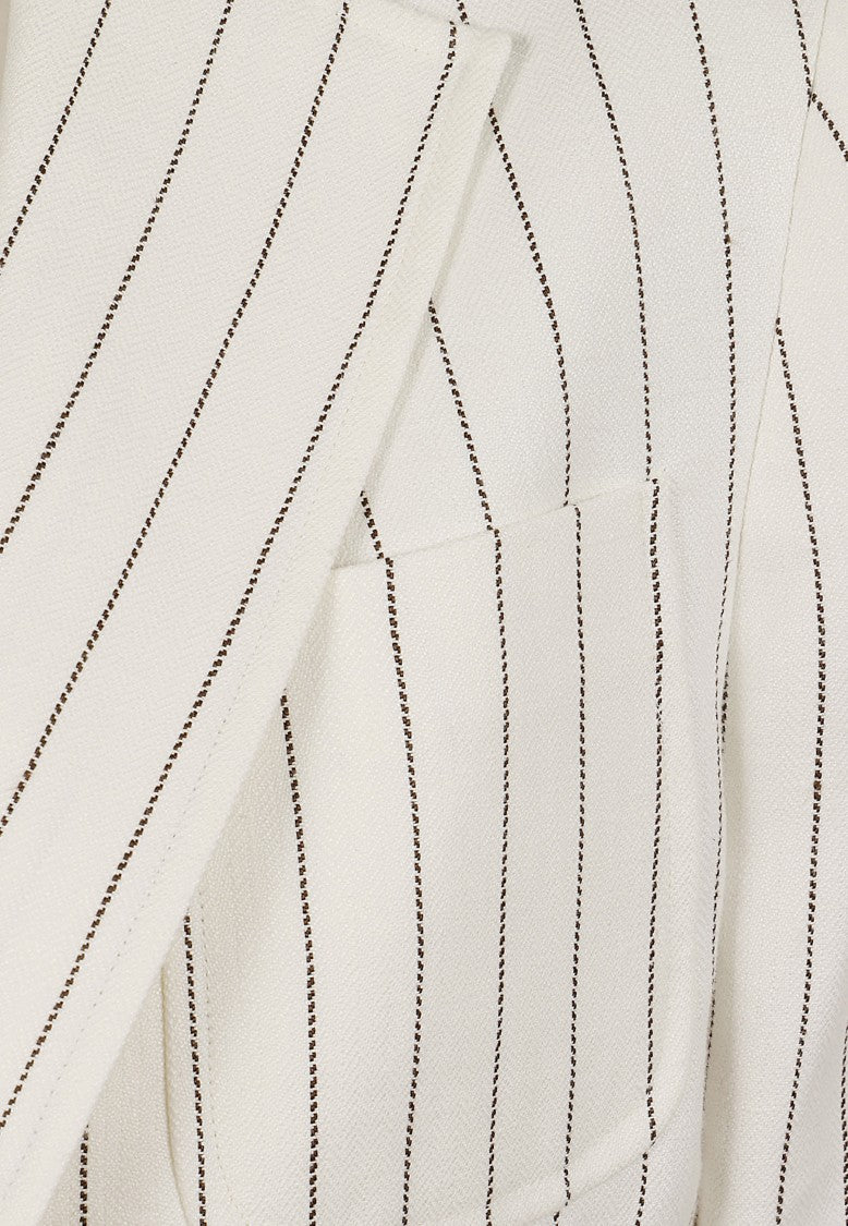 Polo Ralph Lauren Ivy League Blazer In Textured Cream Hemp