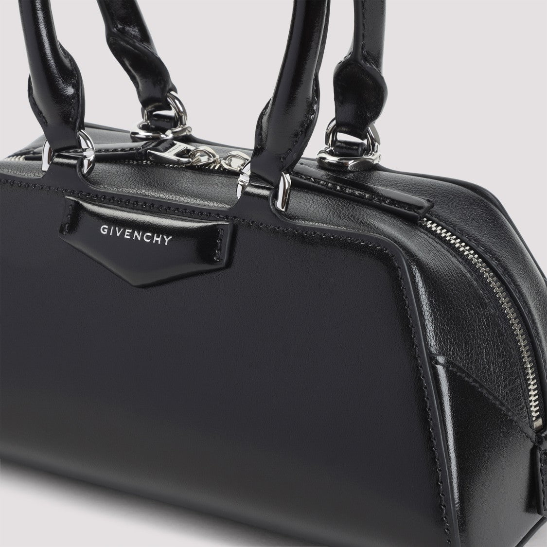 Givenchy Black Calf Leather Antigona Ew Mini Handbag