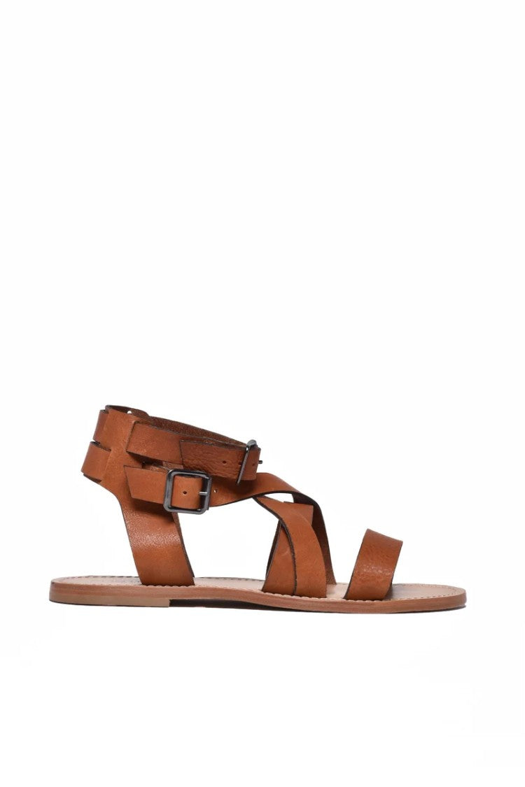 Post & Co Leather Sandal - Brown