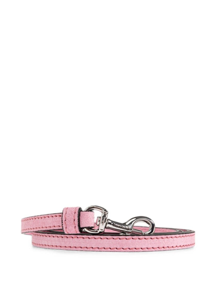 Moschino Pastel Pink Structured Handbag With Embossed Logo