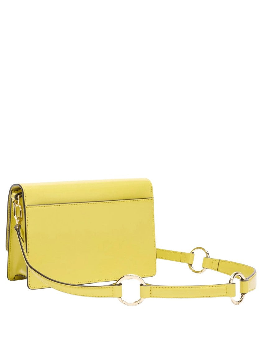 Furla Yellow 1927 Mini Leather Turn-Lock Bag