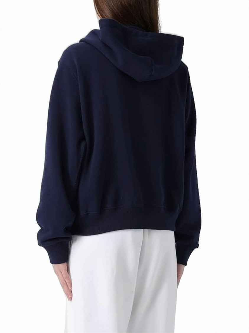 Polo Ralph Lauren Cropped Zip-Up Hoodie With Drawstring